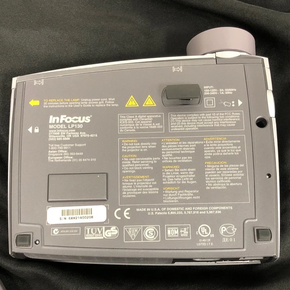 InFocus Model LP130 Projector - Picture 5 of 11